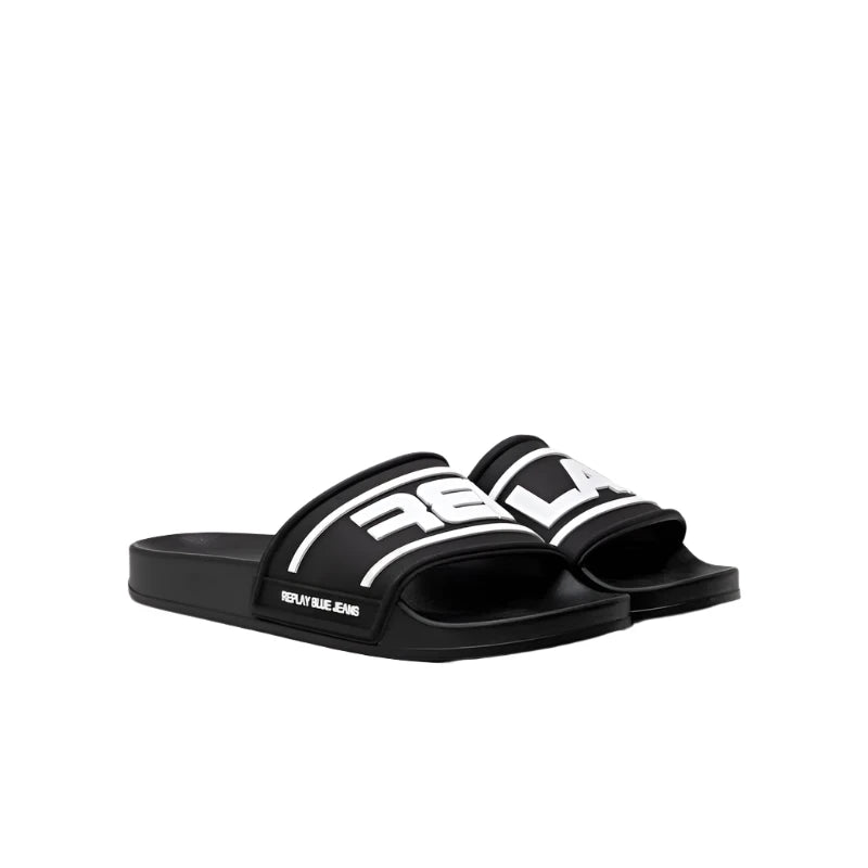 Replay Mens Up Write Slides Black And White