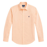 Polo Mens Long Sleeve Slim Fit Stretch Shirt In Light Pink