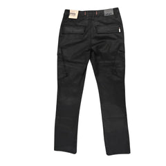 Soviet Mens Wax Finish Cargo Pants In Black