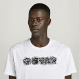 G-Star Raw Mens Distressed Logo T-Shirt In White