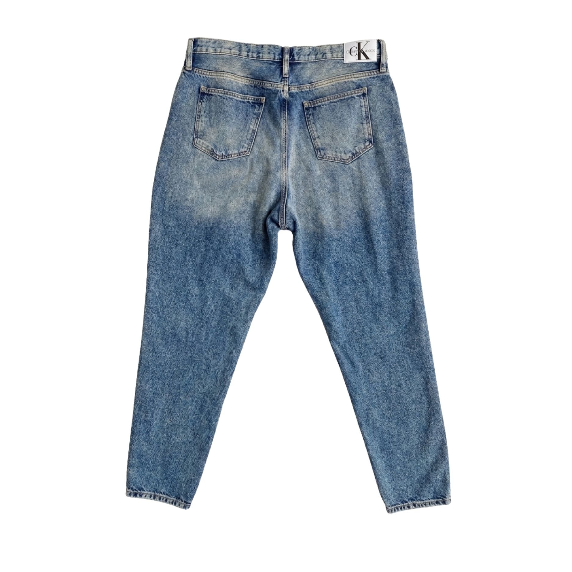 Calvin Klein Ladies Mom Torn Jeans In Denim