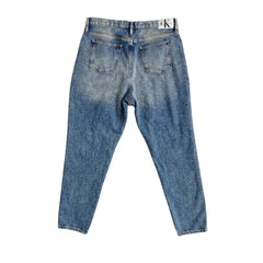 Calvin Klein Ladies Mom Torn Jeans In Denim