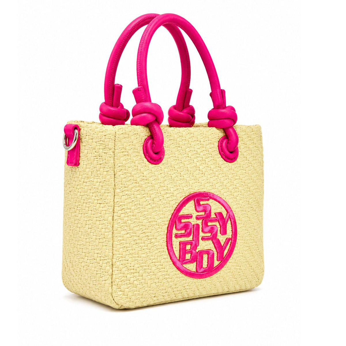 Sissyboy Everleigh Woven Mini Tote Bag In Pink