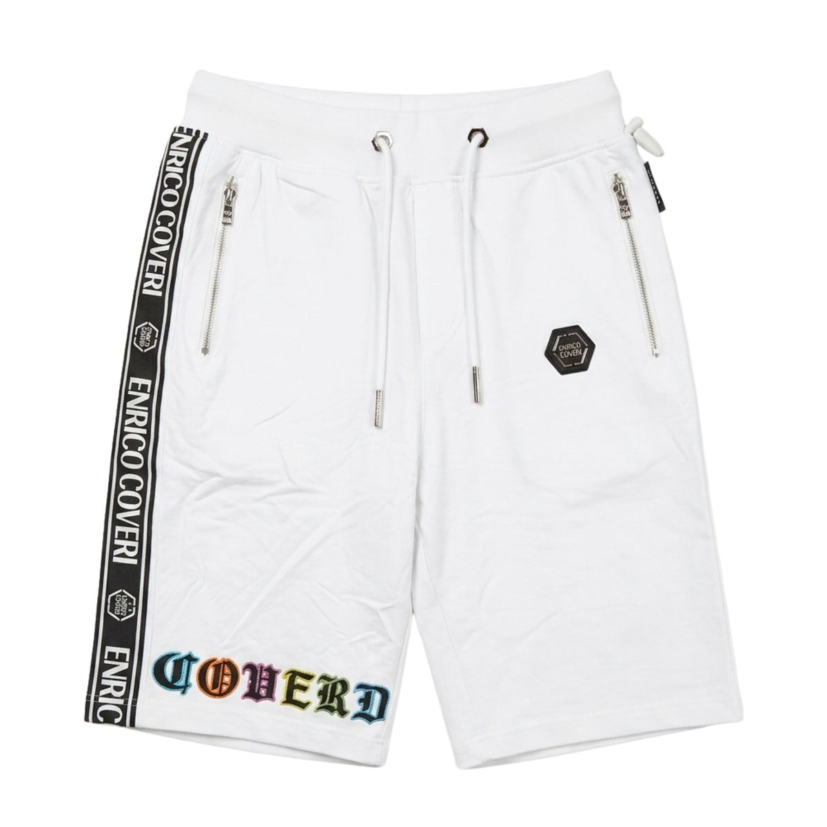 Enrico Coveri Mens Bling Shorts In White