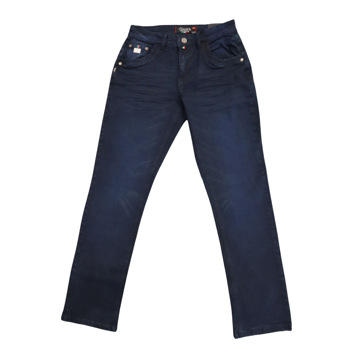 Soviet Mens Straight Leg Denim Jeans In Blue Black
