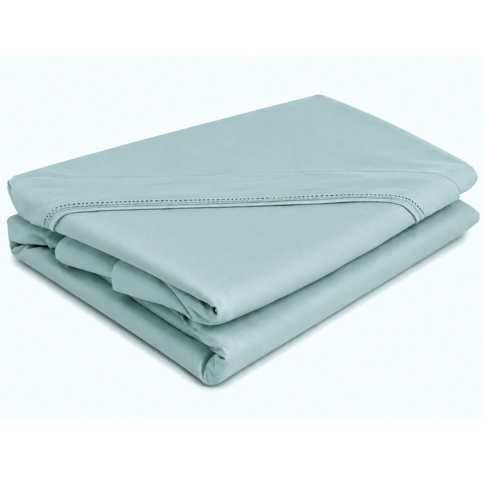 Egyptian Cotton Tencel 300 Thread Fitted Sheet In French Blue