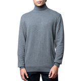 Polo Mens Roll Neck Knitwear Jersey In Grey Melange