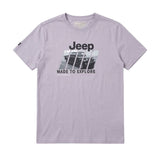 Jeep Mens Fashion Graphic T-Shirt In Light Grey