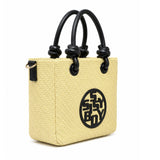 Sissyboy Everleigh Woven Mini Tote Bag In Black