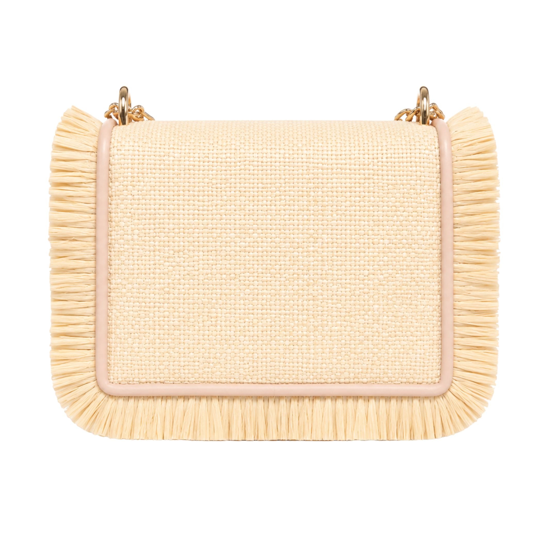 Sissyboy Ayla Straw Bag In Beige & Pink