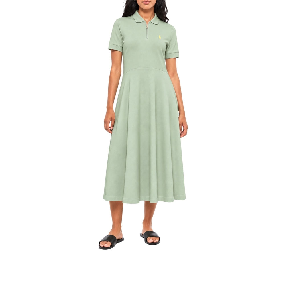 Polo Womens Emily Fit & Flare Dress In Cool Sage