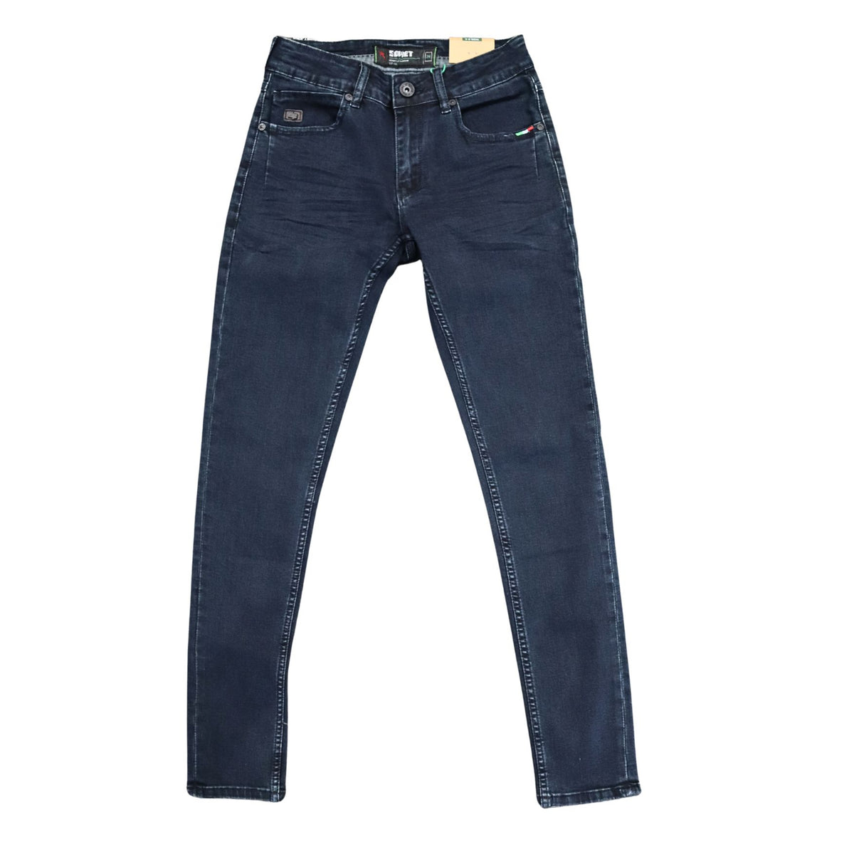 Soviet Mens Mata Fashion Skinny Jeans In Blue Black