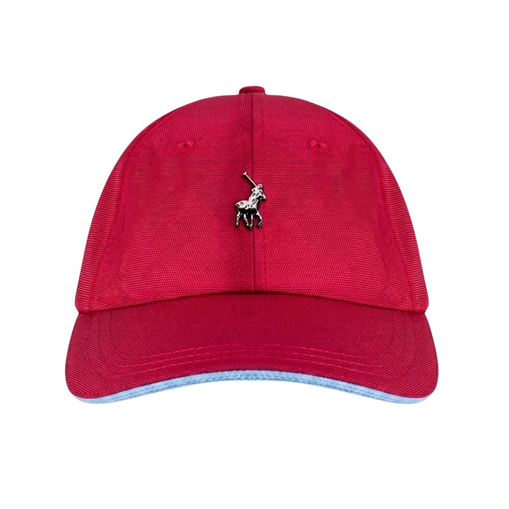 Polo Mens 6 Panel Metal Peak Cap In Brick