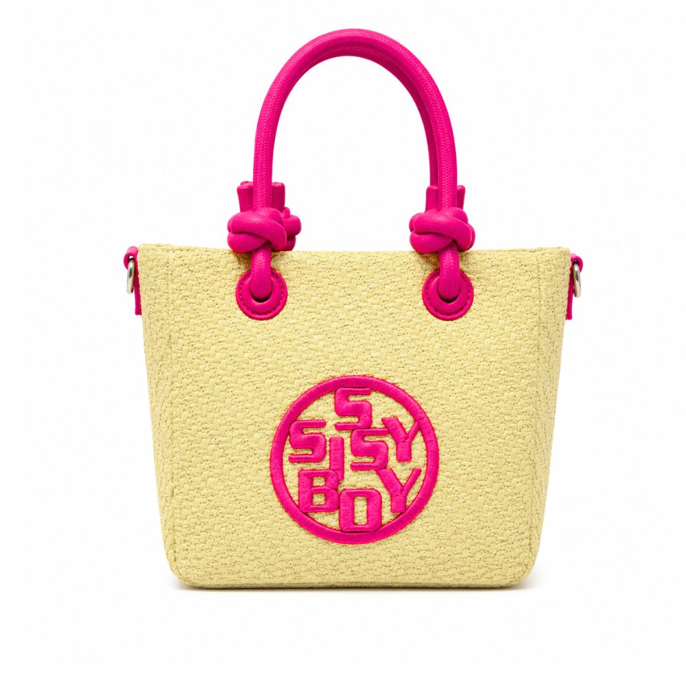 Sissyboy Everleigh Woven Mini Tote Bag In Pink