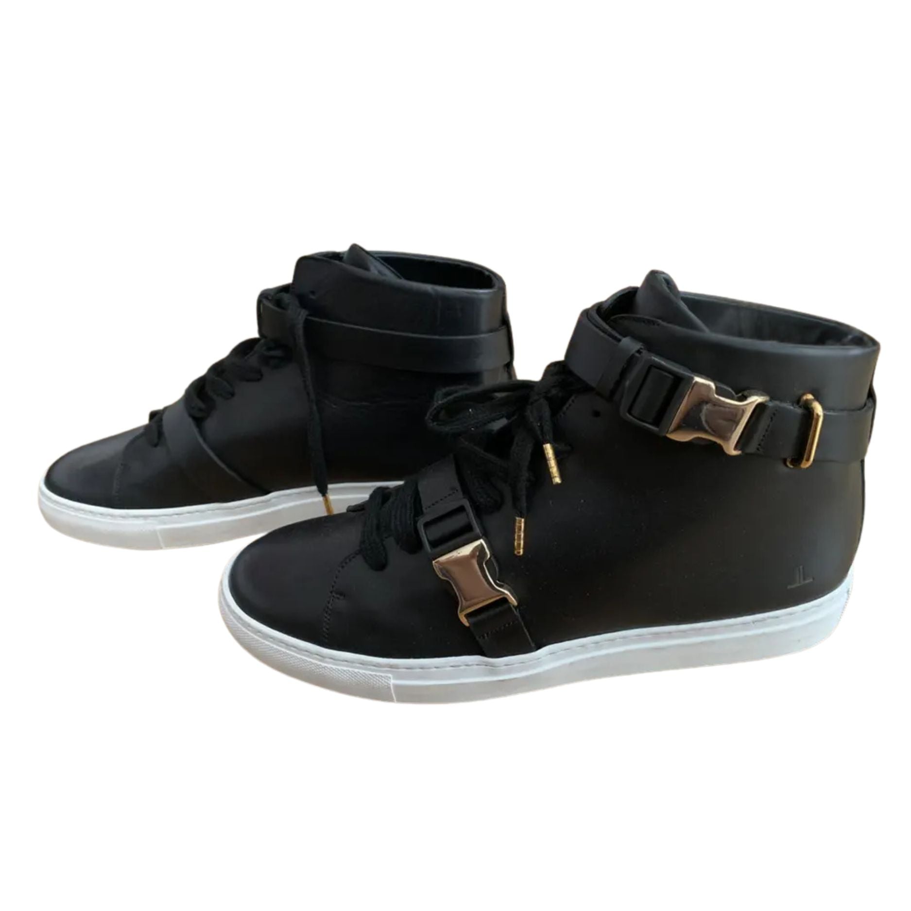 Louis Leeman Top Sneakers with Metal Accessories In Black