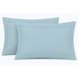 Egyptian Cotton Tencel 300 Thread Fitted Sheet In French Blue