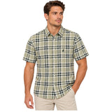 Polo Mens Tartan Short  Sleeve Shirt In Green