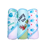 Mother's Choice Unisex 3 Hooded Towels & 3 Squeakys In Turquoise