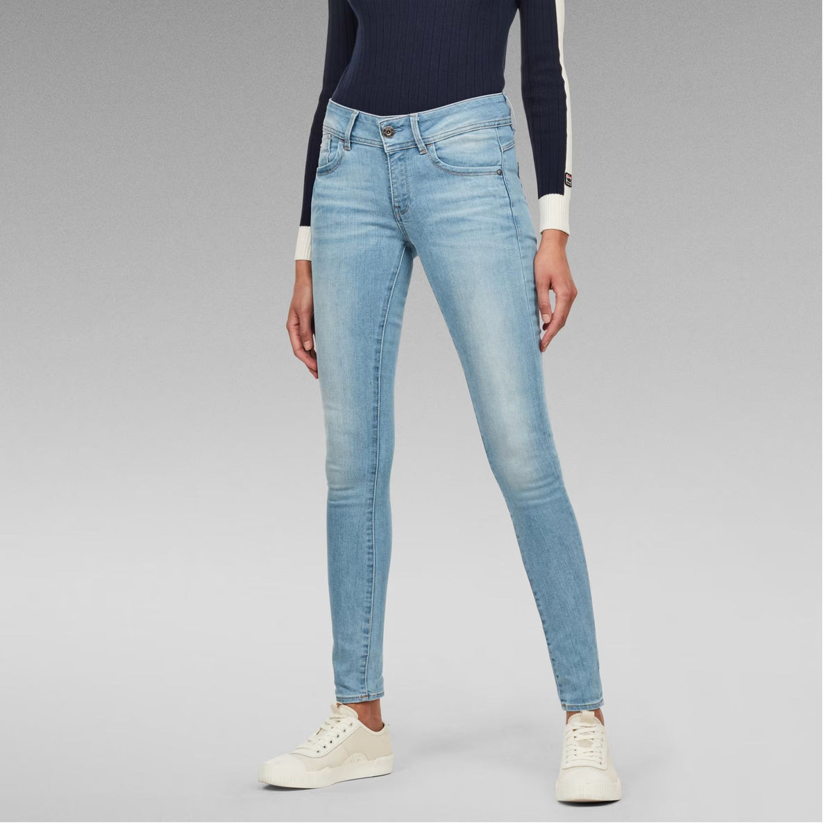 G-Star Raw Womens Lynn Super Skinny Jeans In Faded Blue