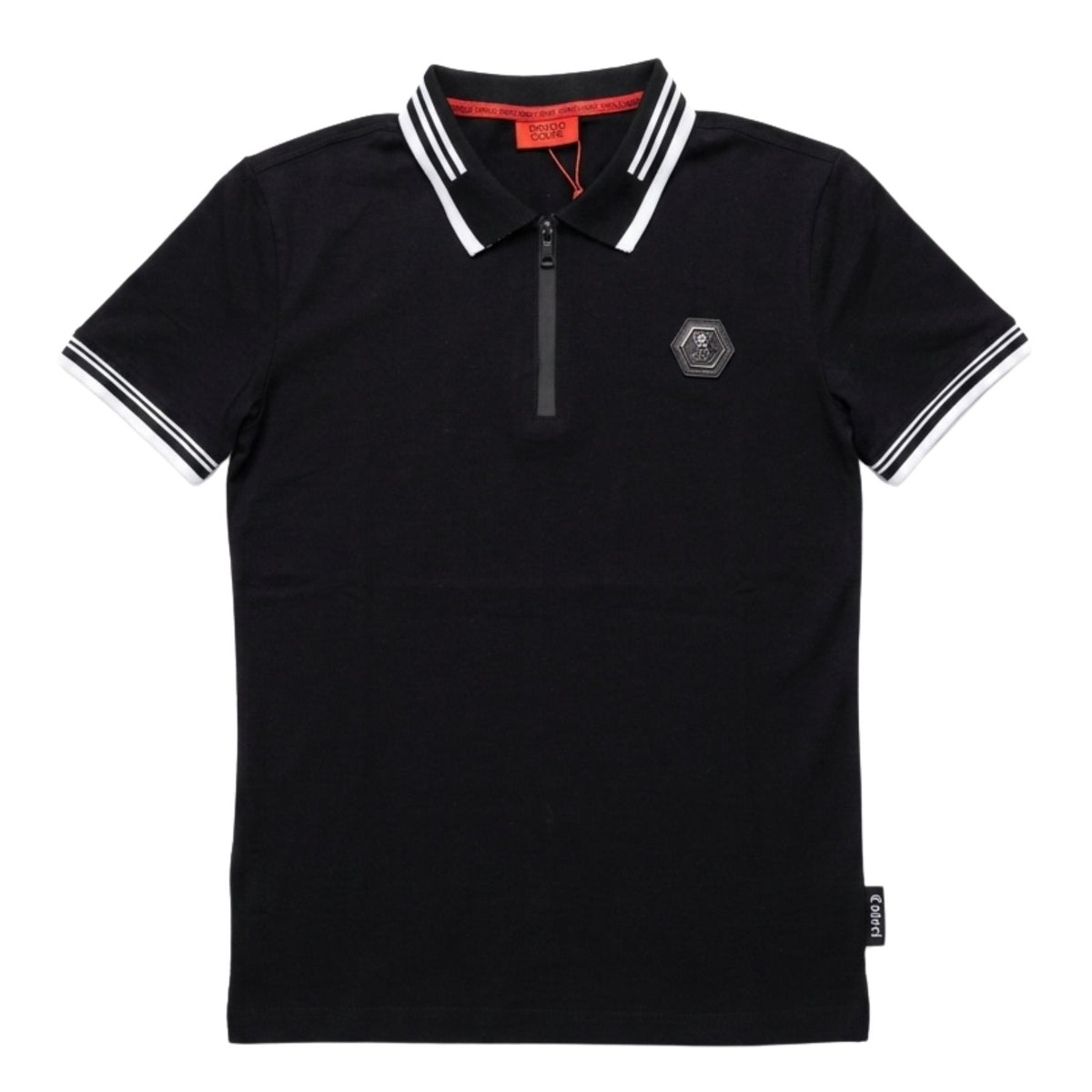 Enrico Coveri Mens Bling Polo Shirt In Black Multi