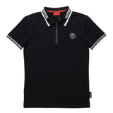 Enrico Coveri Mens Bling Polo Shirt In Black Multi