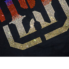 Enrico Coveri Mens Bling Polo Shirt In Black Multi