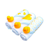 Mother's Choice Unisex 3 Hooded Towels & 3 Squeakys In Neutral