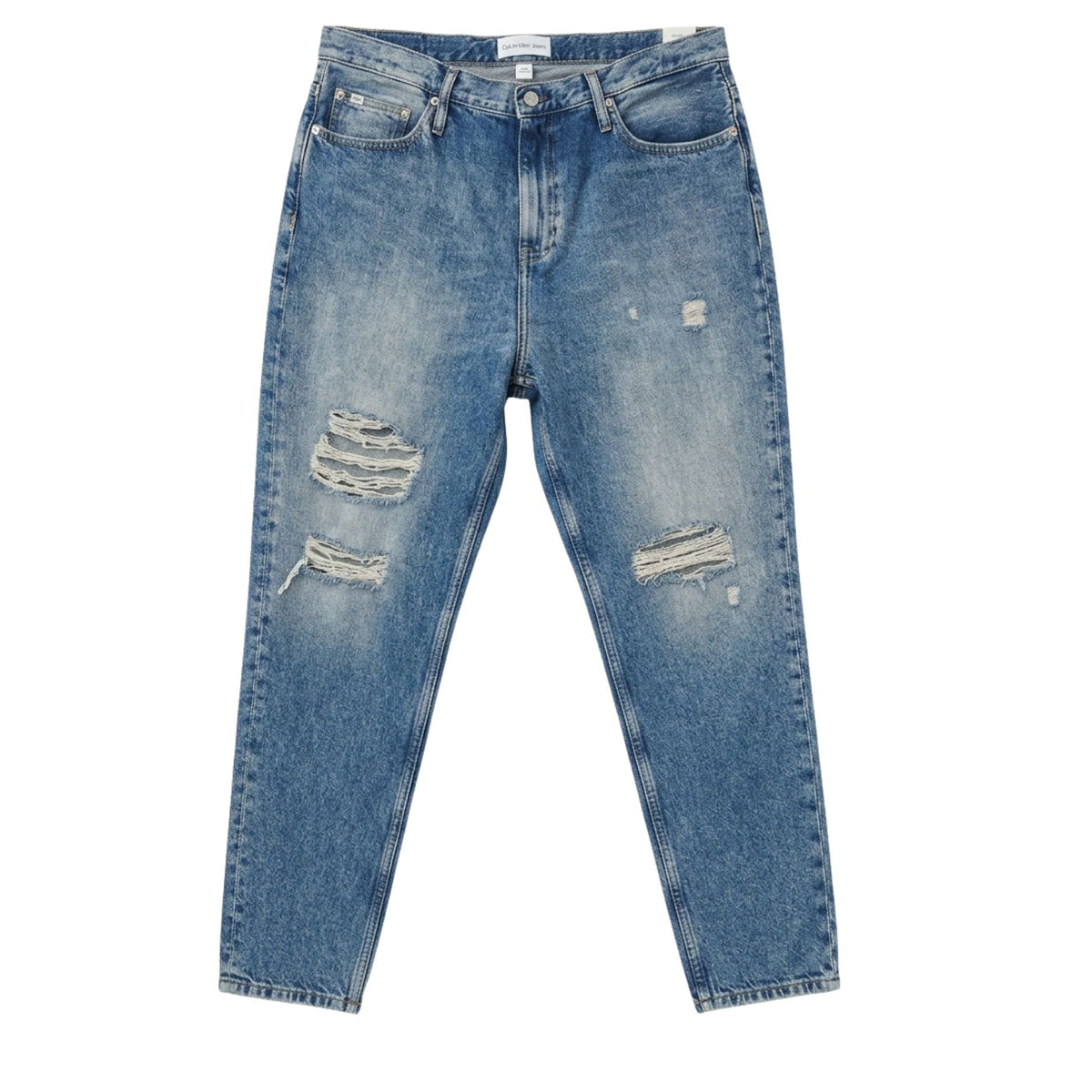 Calvin Klein Ladies Mom Torn Jeans In Denim