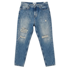Calvin Klein Ladies Mom Torn Jeans In Denim