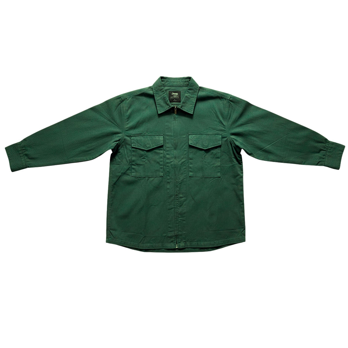 Jeep Mens Zip Through Shirt Jacket In Green