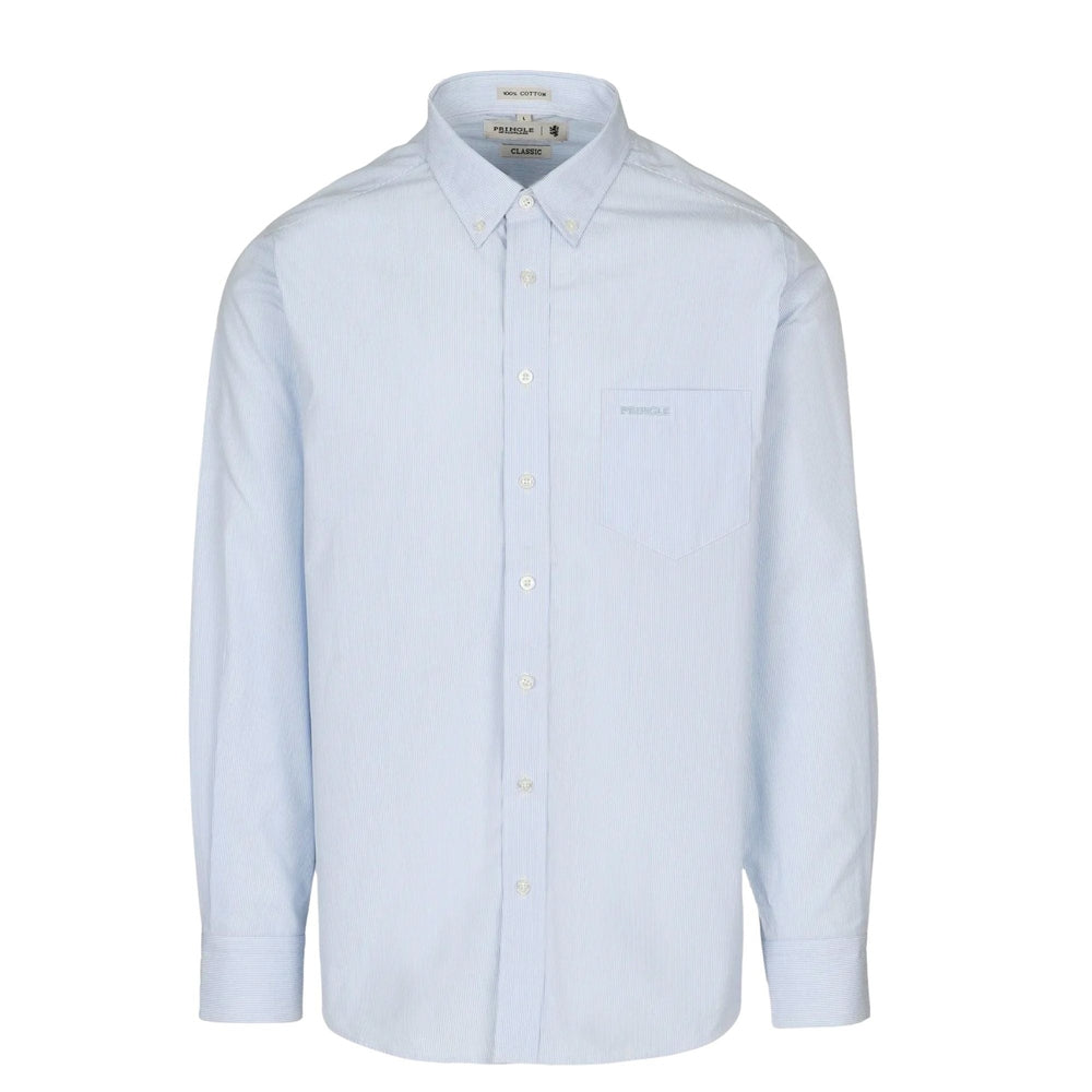 Pringle Mens Oliver Stripe Long Sleeve Shirt In Blue