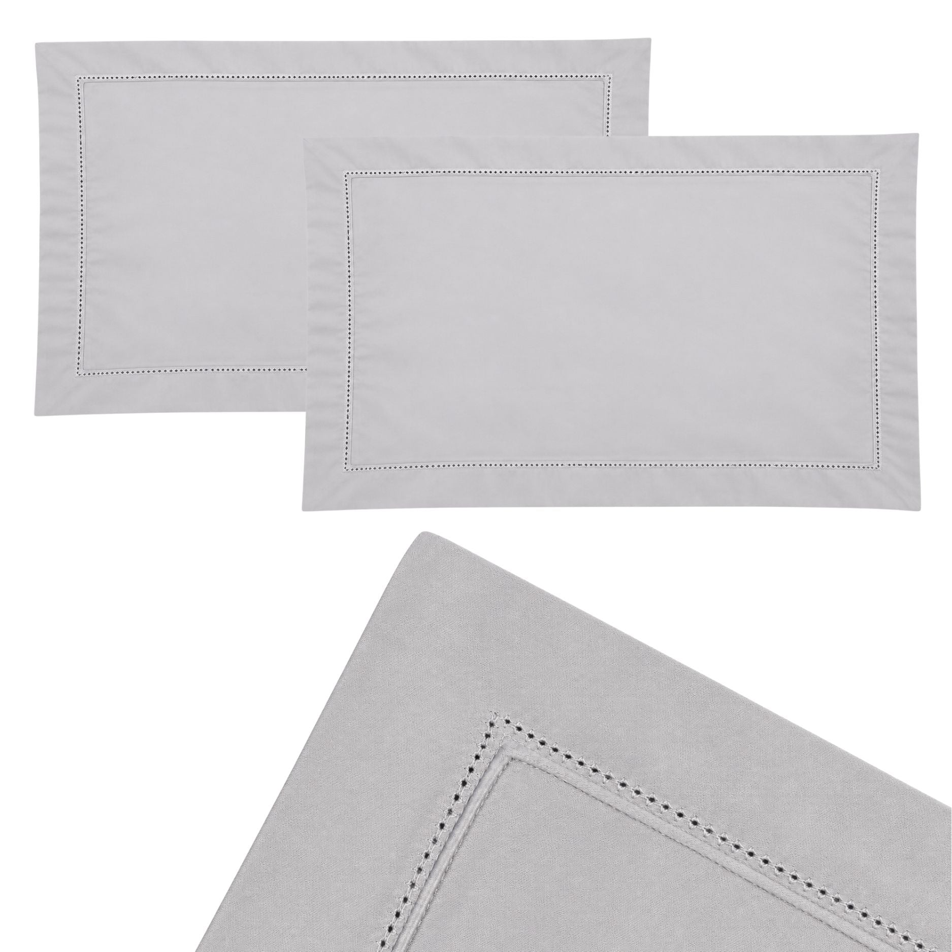 Egyptian Cotton Tencel 300 Thread Fitted Sheet In Slate Grey