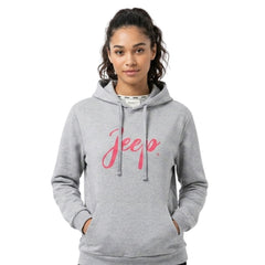 Jeep Womens Icon Pull Over Hoodie In Grey
