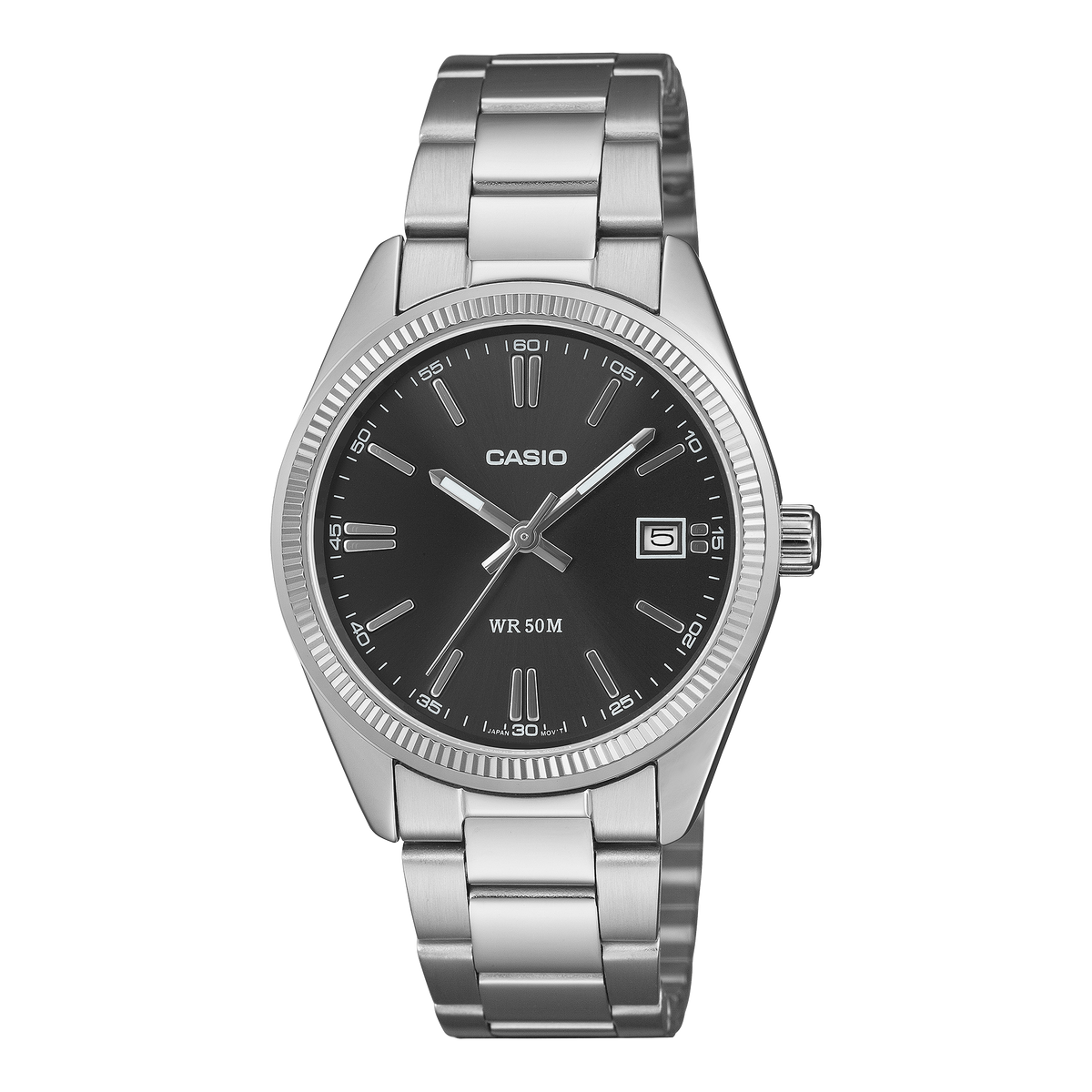 Casio Analog Watch In Black & Silver