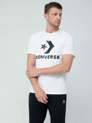 Converse Mens Star Chev Logo T-shirt In White
