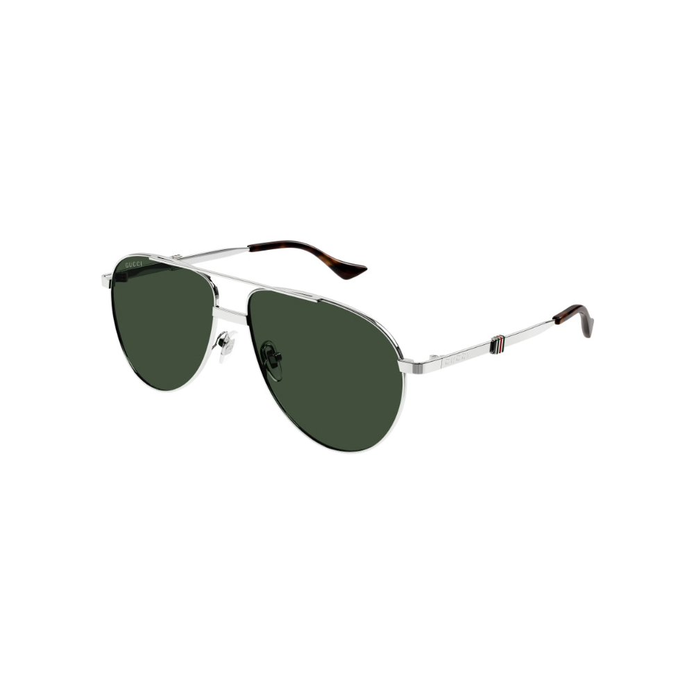 Gucci Sunglass Man Silver Green GG1440S-002