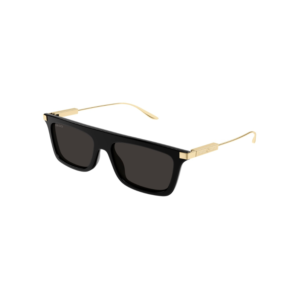 Gucci Sunglass Man Black Gold Grey GG1437S-001