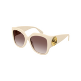 Gucci Sunglass Woman Ivory Brown GG1407S-004
