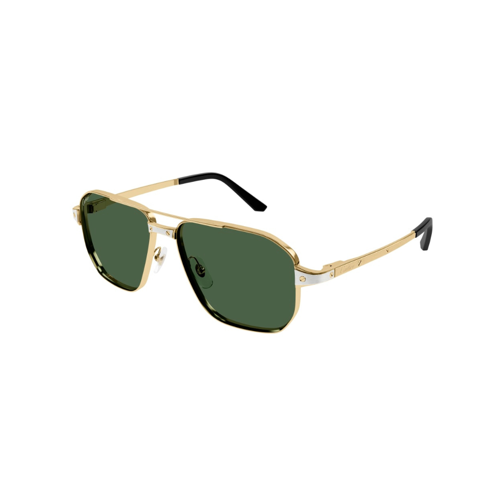 Cartier Sunglass Man Gold Green CT0424S-002