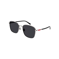 Gucci Sunglass Man Ruthenium Black Grey GG1350S-001