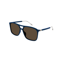 Gucci Sunglass Man Blue Ruthenium Brown GG1270S-003