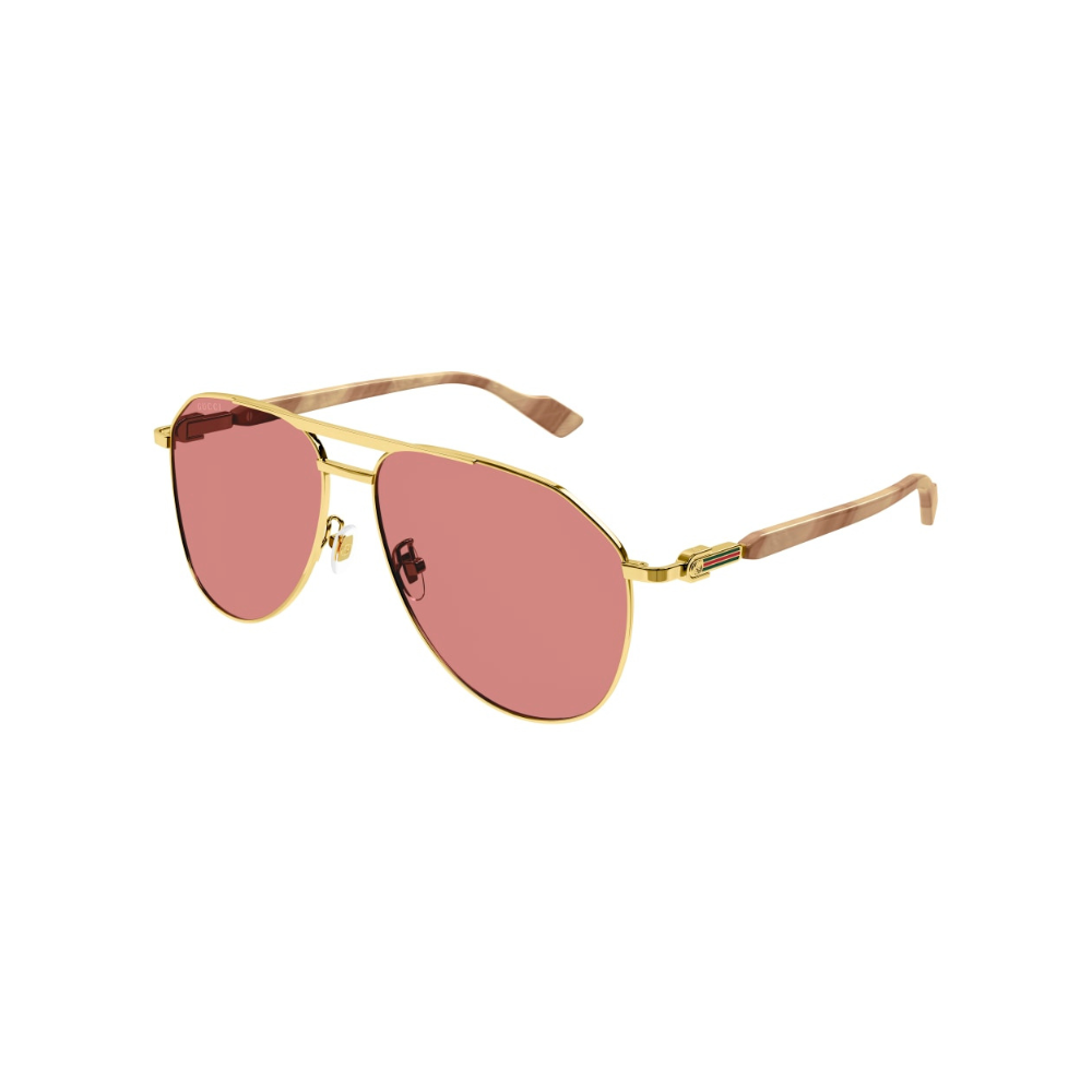 Gucci Sunglass Man Gold Brown GG1220S-003