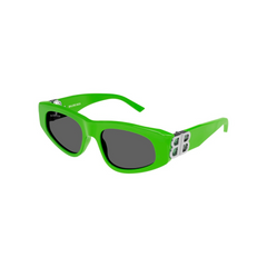 Balenciaga Sunglass Woman Green Silver Grey BB0095S-009