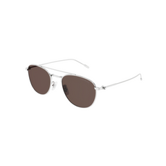 Montblanc Sunglass Man Silver Brown MB0211S-006