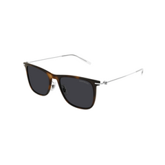 Montblanc Sunglass Man Havana Silver Grey MB0206S-002