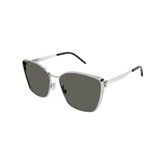 Saint Laurent Sunglass Woman Silver Grey SL M98-004