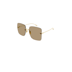 Gucci Sunglass Woman Gold Brown GG1147S-003