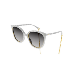 Gucci Sunglass Woman White Grey GG1076S-003