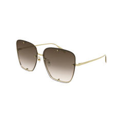 Alexander Mcqueen Sunglass Woman Gold Brown AM0364S-002