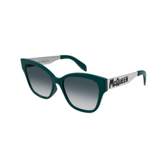 Alexander Mcqueen Sunglass Woman Green Silver Grey AM0353S-004